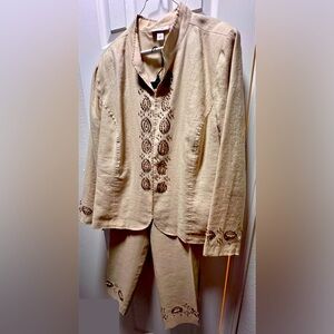 Dressbarn linen pant suit set